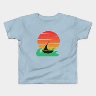 Sailing Into the Sunset Kids T-Shirt